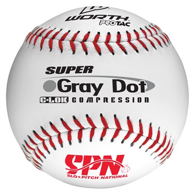 Worth 12" Super Grey Dot Softballs
