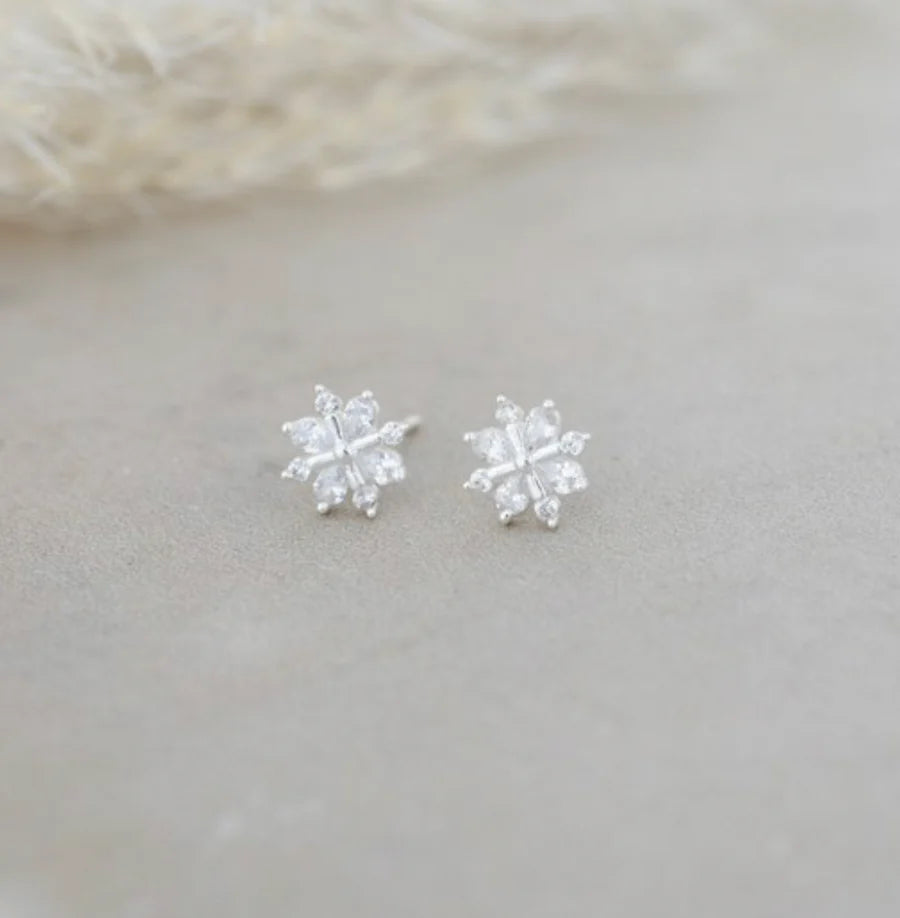 Glee Jewelry Snow Crystal Studs