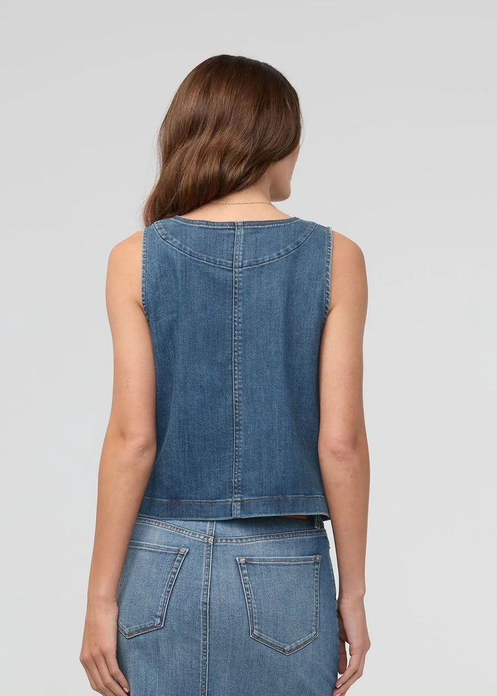 DU/ER Performance Denim Zip Front Vest
