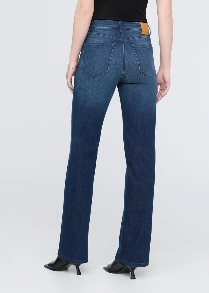 DU/ER Women's Performance Denim Luxe High Rise Slim Straight Jeans