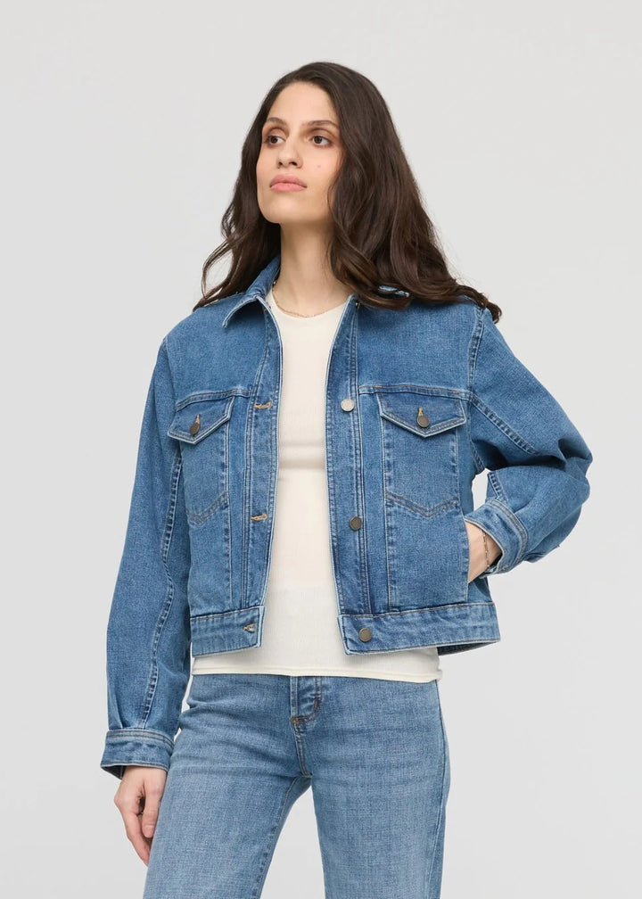 DU/ER Midweight Denim Pleated Jacket