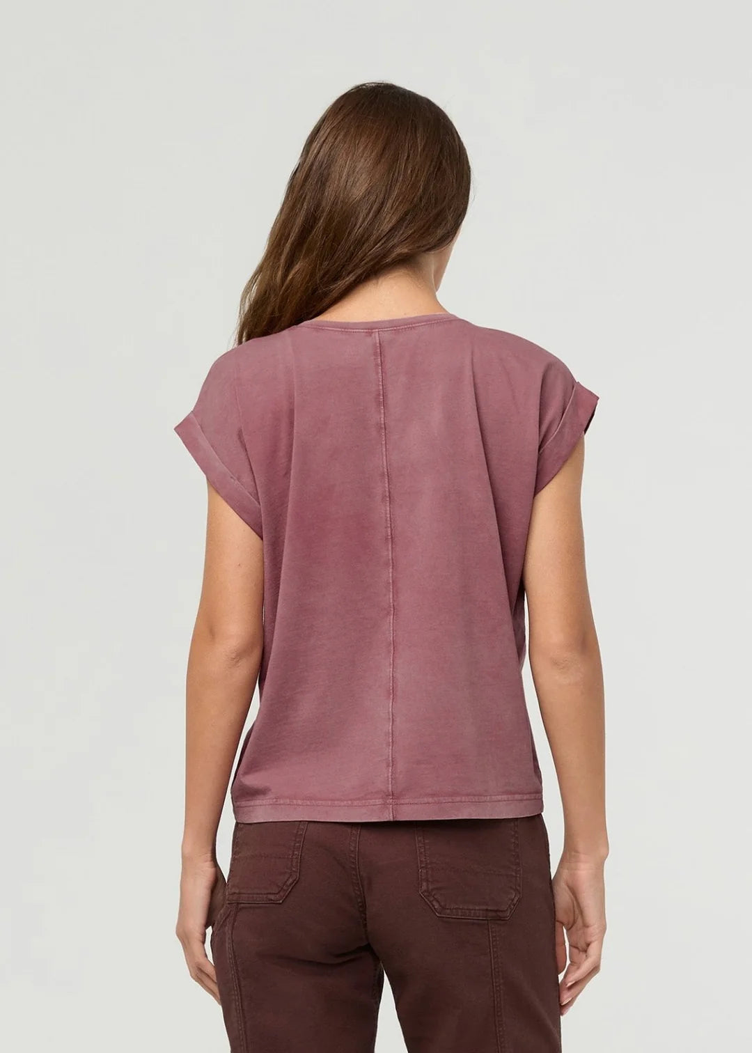 DU/ER Women's PurePima Dolman V-Neck T-Shirt