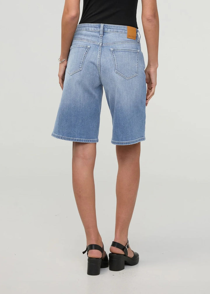 DU/ER Women's Performance Denim + Mid Rise Loose Short