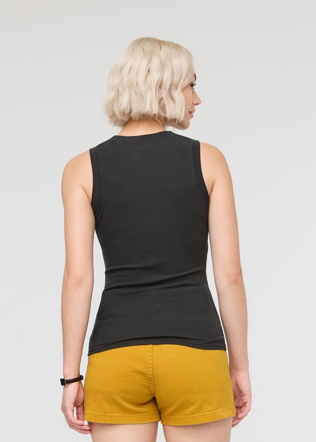 DU/ER Women's Ribbed Pima High Neck Tank