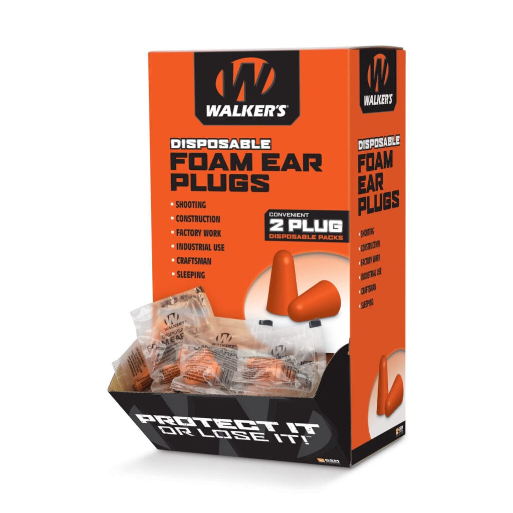 Walker's Disposable Foam Ear Plugs - 2 Plug Disposable Packs