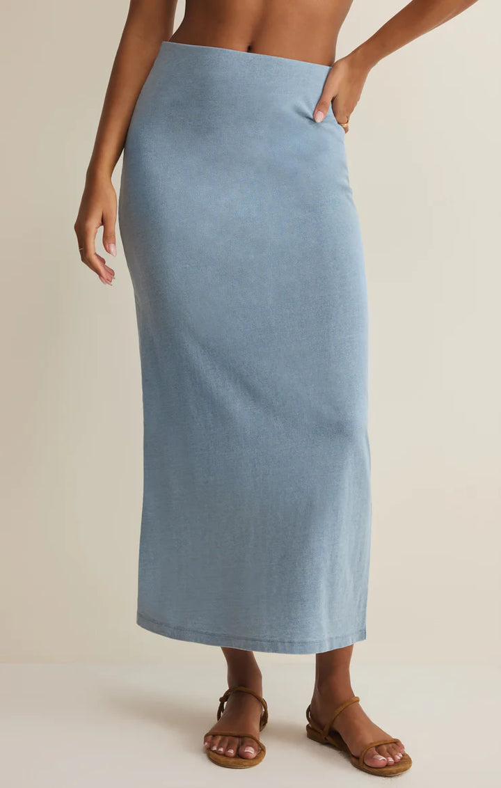 Z-Supply Gail Jersey Denim Midi Skirt