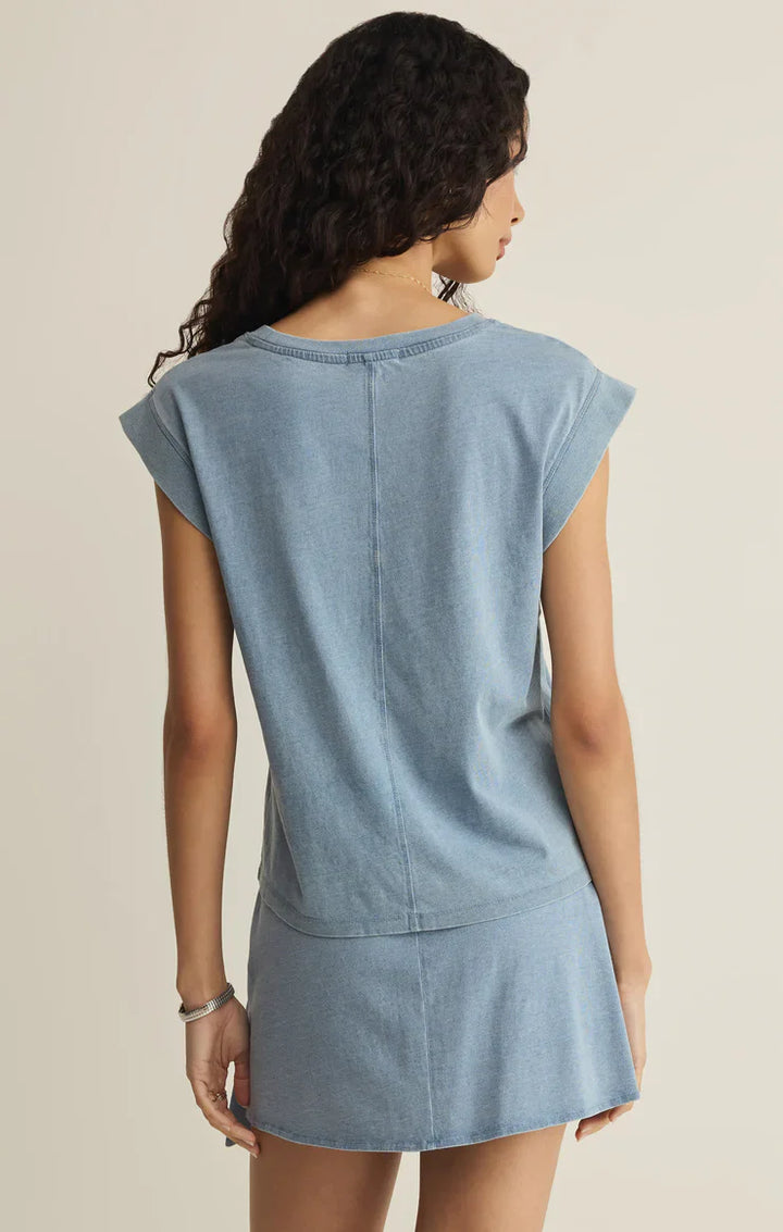 Z-Supply Camino Jersey Denim Top