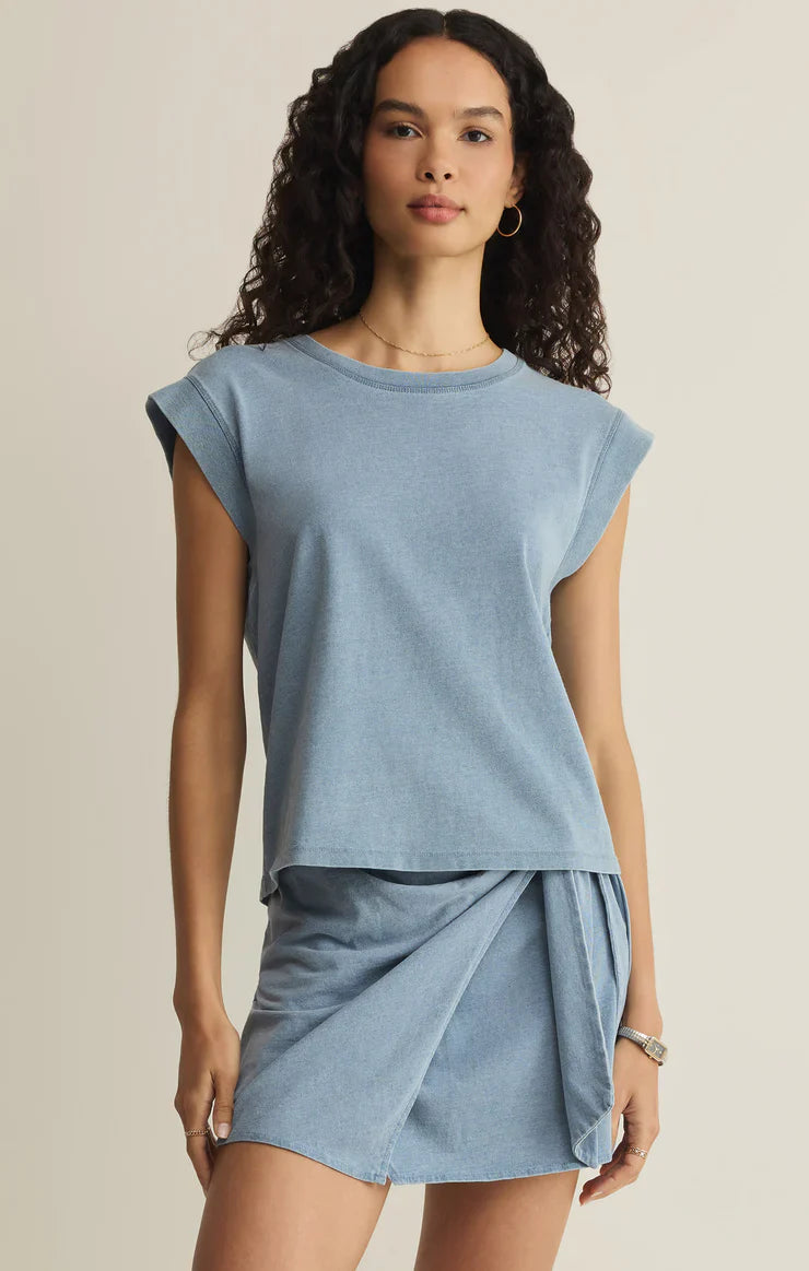 Z-Supply Camino Jersey Denim Top