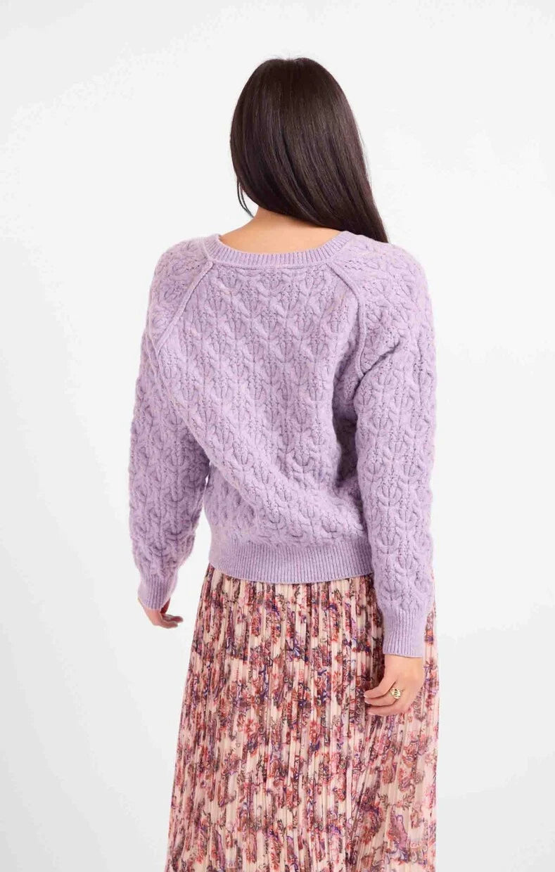 Sadie & Sage Lavender Kiss Sweater
