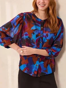 Tribal Flowy Dolman Sleeve Blouse