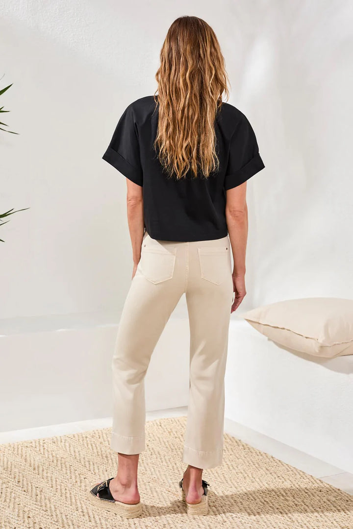 Tribal 5 Pocket Pull On Kick Flare Capri