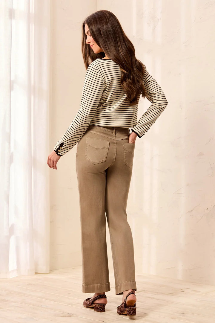 Tribal Comfort Stretch Wide Leg Pants