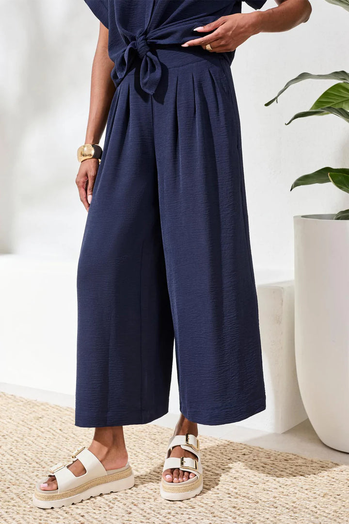 Tribal Airflow Pleated Pants With Elastic Waistband