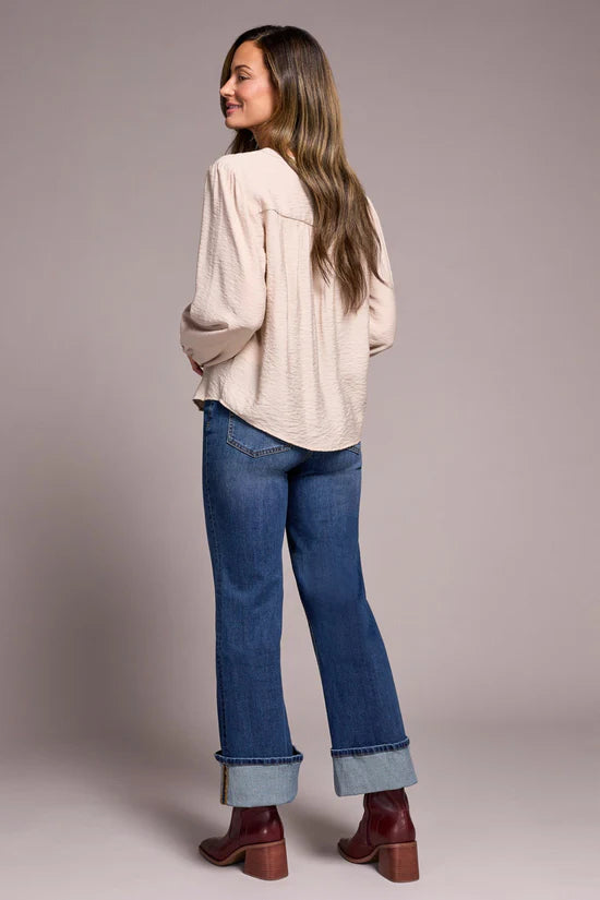Tribal Notched Neck Blouse