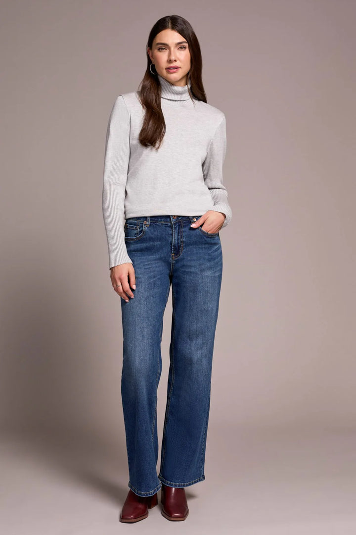 Tribal Sophia Curvy Hugging Wide Leg Jeans