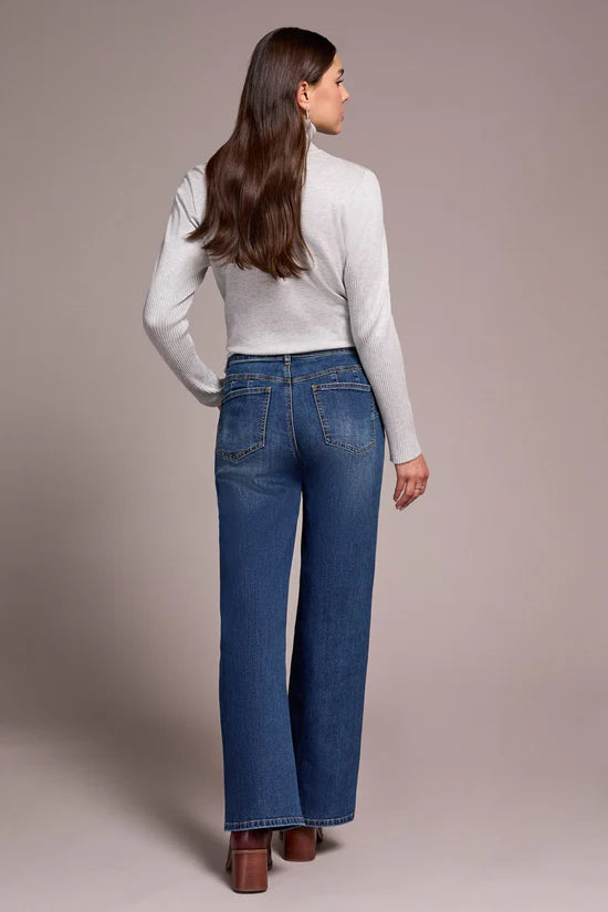 Tribal Sophia Curvy Hugging Wide Leg Jeans
