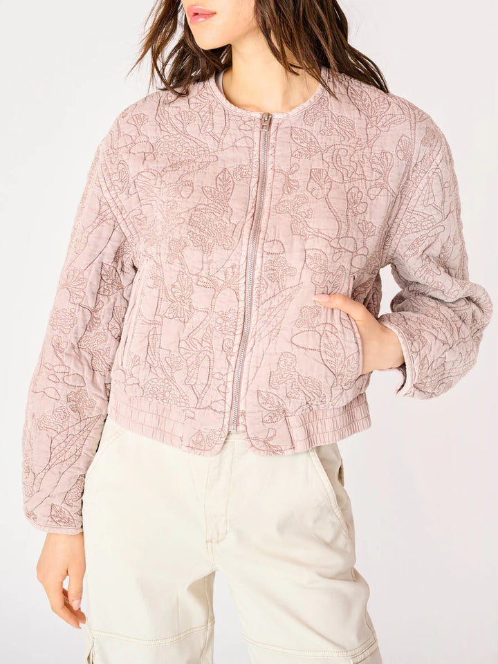 Dex Longsleeve Floral Quilted Bomber Jacket