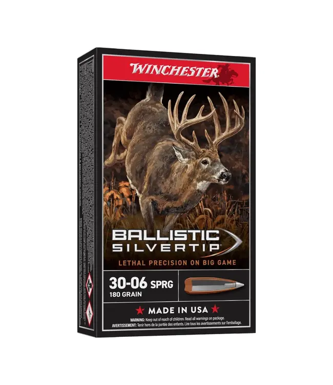 Winchester Ballistic Silvertip 30-06 SPRG 2750FPS 180gr 20 Rounds